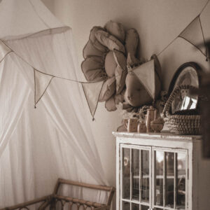 Poduszka kwiat boho beż 30×30