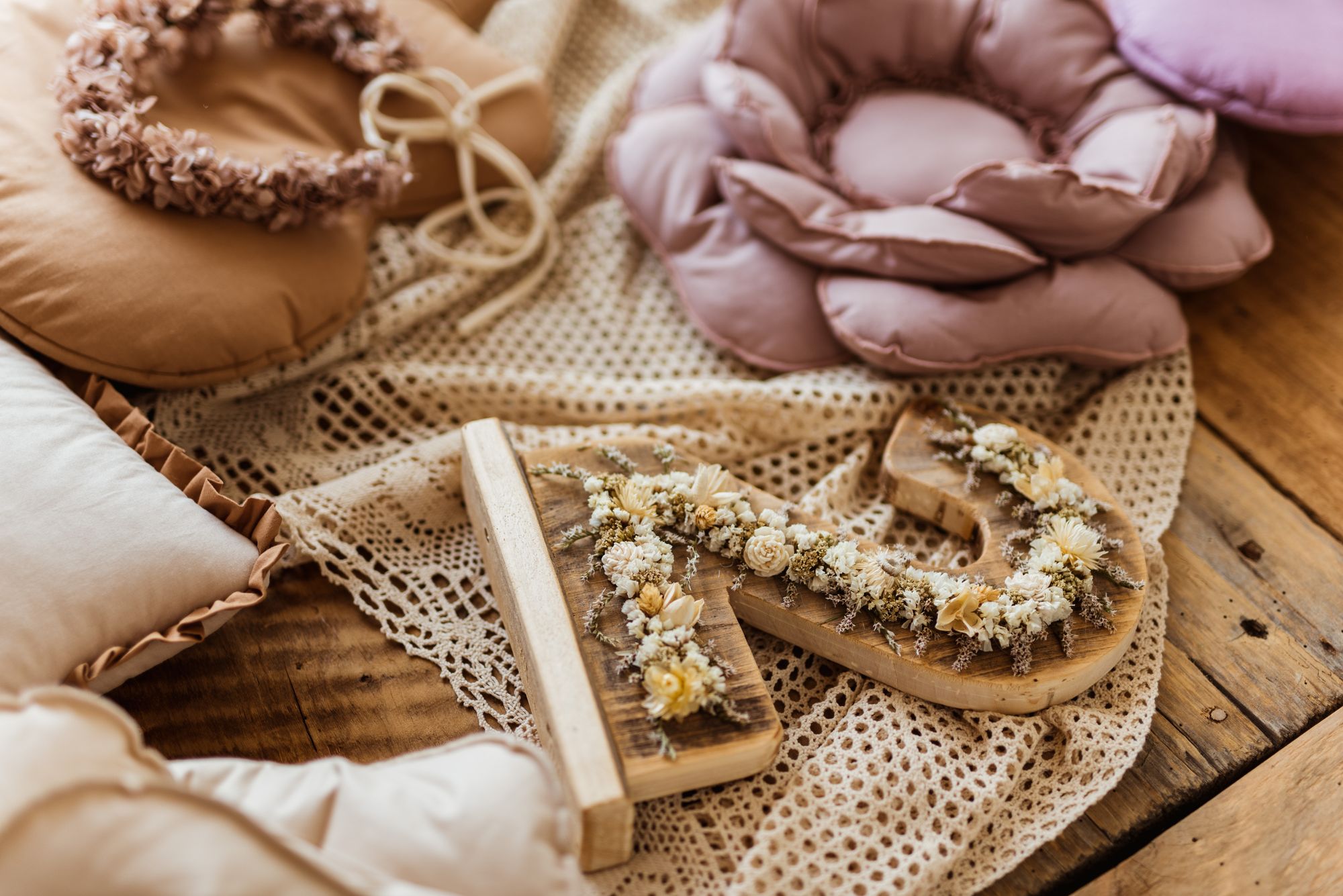 Poduszka kwiat dekoracyjna retro róż 30×30