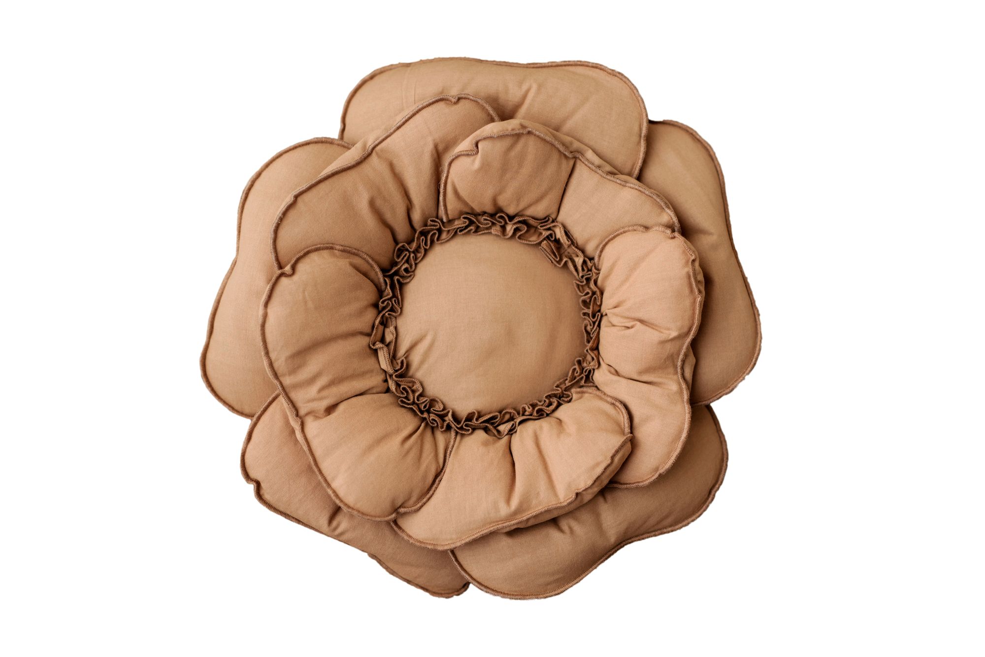 Poduszka kwiat dekoracyjna 40×40 brązowa