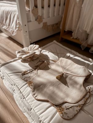 Retro damska kamizelka lniana vanila