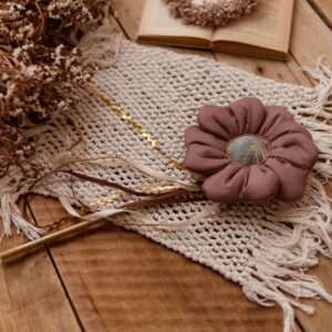 Retro różdżka kwiatek dla dziewczynki ozdoba rose turkus