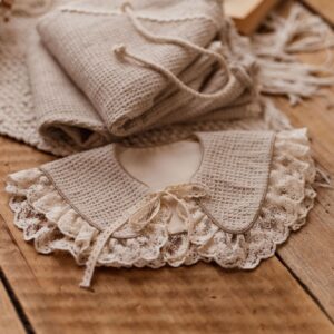 Retro kołnierzyk damski z koronką haft zoja wafel