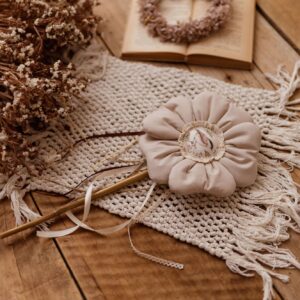 Różdżka kwiatek retro ozdoba dla dziecka wróbelki natural