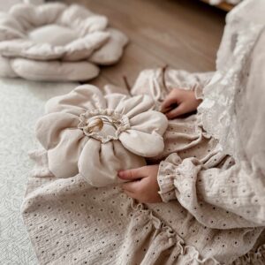 Różdżka do zabawy dla dziewczynki kwiatek ozdoba milk natural