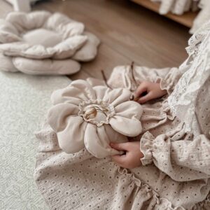 Różdżka do zabawy dla dziewczynki kwiatek ozdoba milk natural