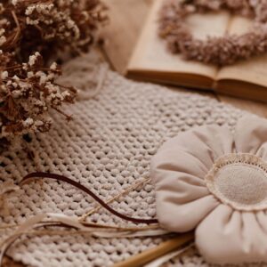 Różdżka do zabawy kwiatek ozdoba dla dziecka kasza len