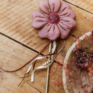 Różowa różdżka dla dziewczynki do zabawy ozdoba rose