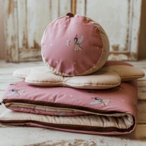 Różowy śpiworek do przedszkola dla dziewczynki 140×75cm