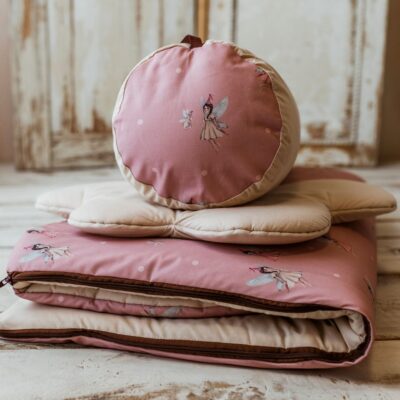 Różowy śpiworek do przedszkola dla dziewczynki 140×75cm