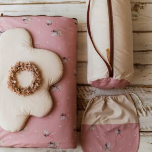 Różowy śpiworek do przedszkola dla dziewczynki 140×75cm