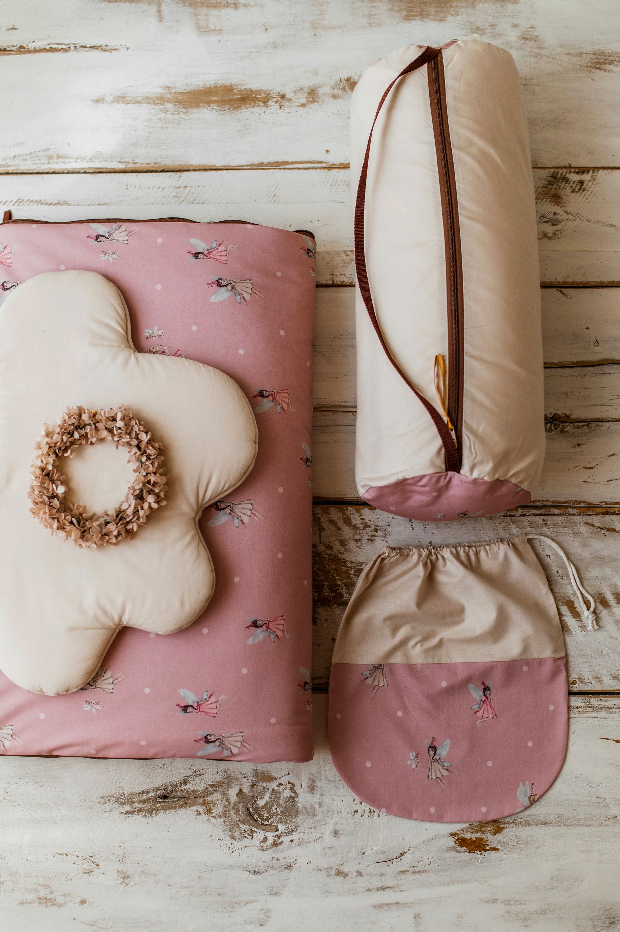 Różowy śpiworek do przedszkola dla dziewczynki 140×75cm