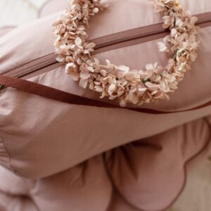 Różowy śpiworek do żłobka 0-3 lat z poduszką i workiem