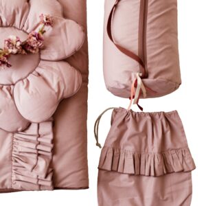Różowy śpiworek do żłobka 0-3 lat z poduszką i workiem