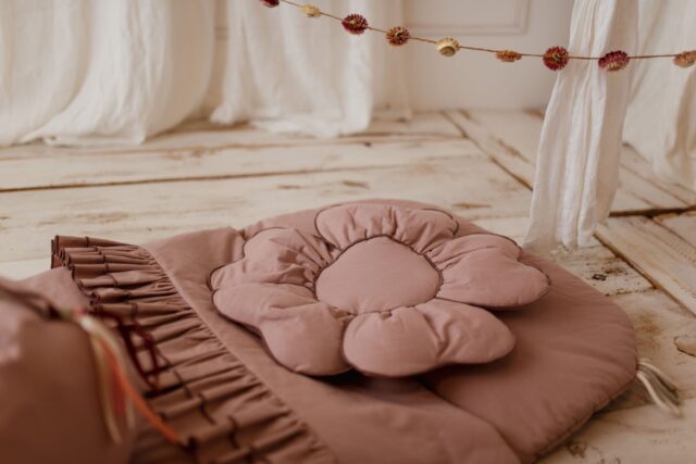 Różowy śpiworek do żłobka 0-3 lat z poduszką i workiem