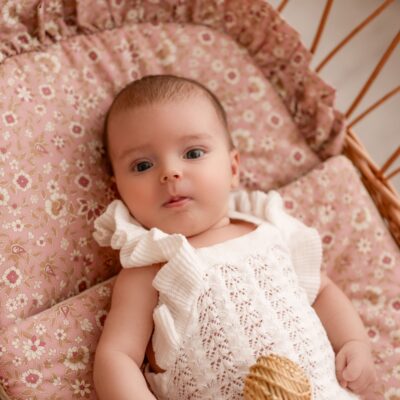 Różowy śpiworek niemowlęcy dla dziewczynki 100% bawełna