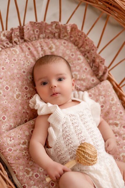 Różowy śpiworek niemowlęcy dla dziewczynki 100% bawełna