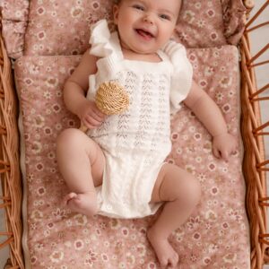 Różowy śpiworek niemowlęcy dla dziewczynki 100% bawełna