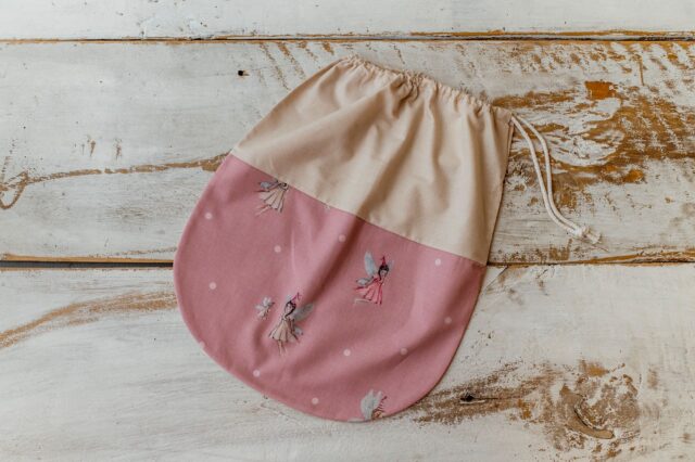 Różowy woreczek na pościel do przedszkola 50×70cm