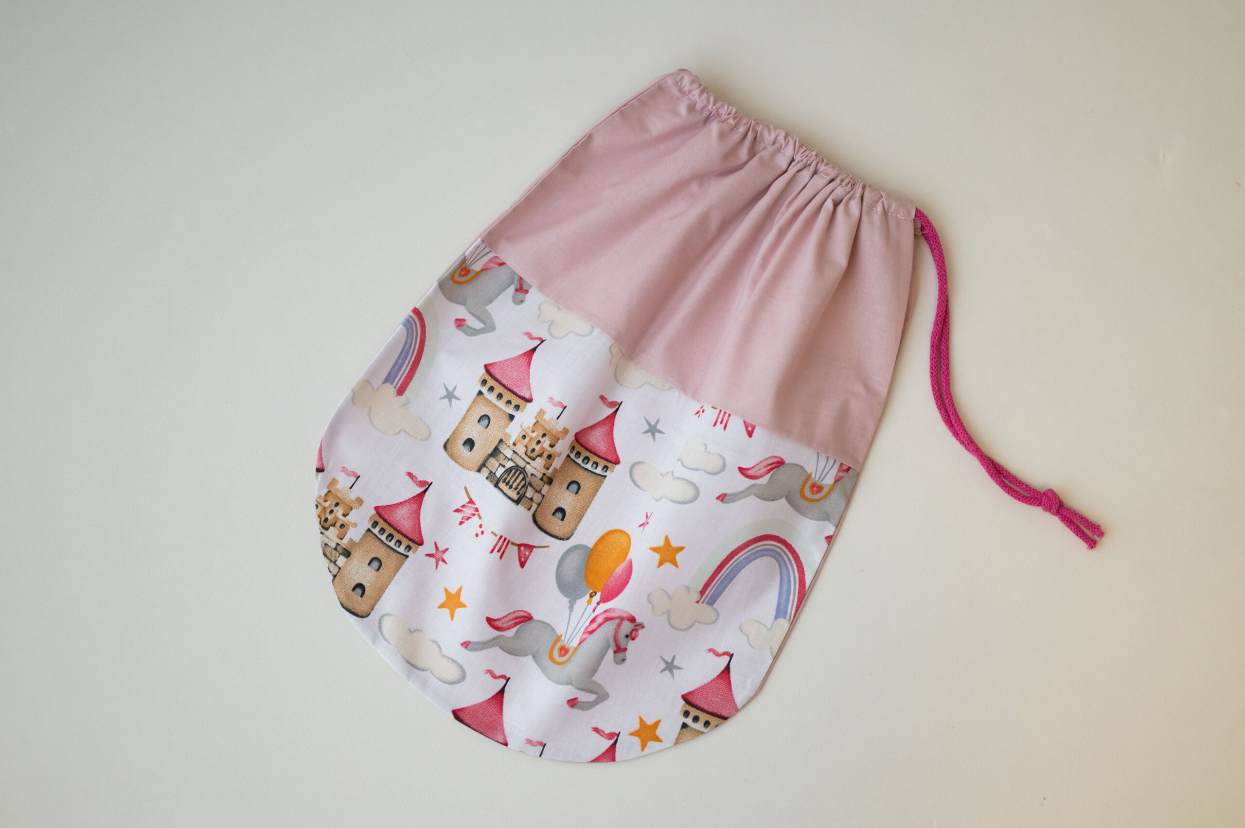 Różowy worek buciki do przedszkola dla dziewczynki 40×40