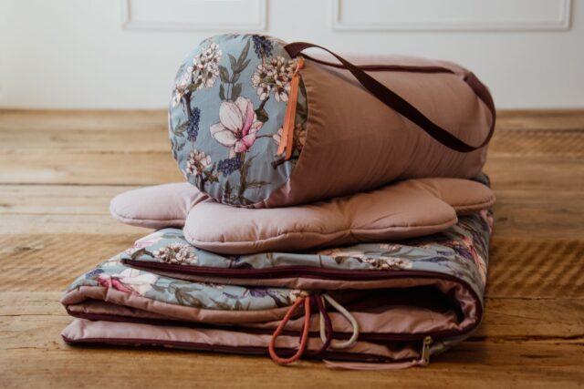 Śpiworek bawełniany do żłobka 0-3 lata kwiatki