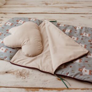 Śpiworek bawełniany do żłobka dla chłopca misie niebieskie