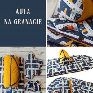 Śpiworek dla chłopca do przedszkola 140×75cm auta