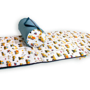 Śpiworek dla chłopca do przedszkola 140×75cm koparki