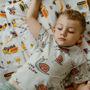 Śpiworek dla chłopca do przedszkola 140×75cm koparki