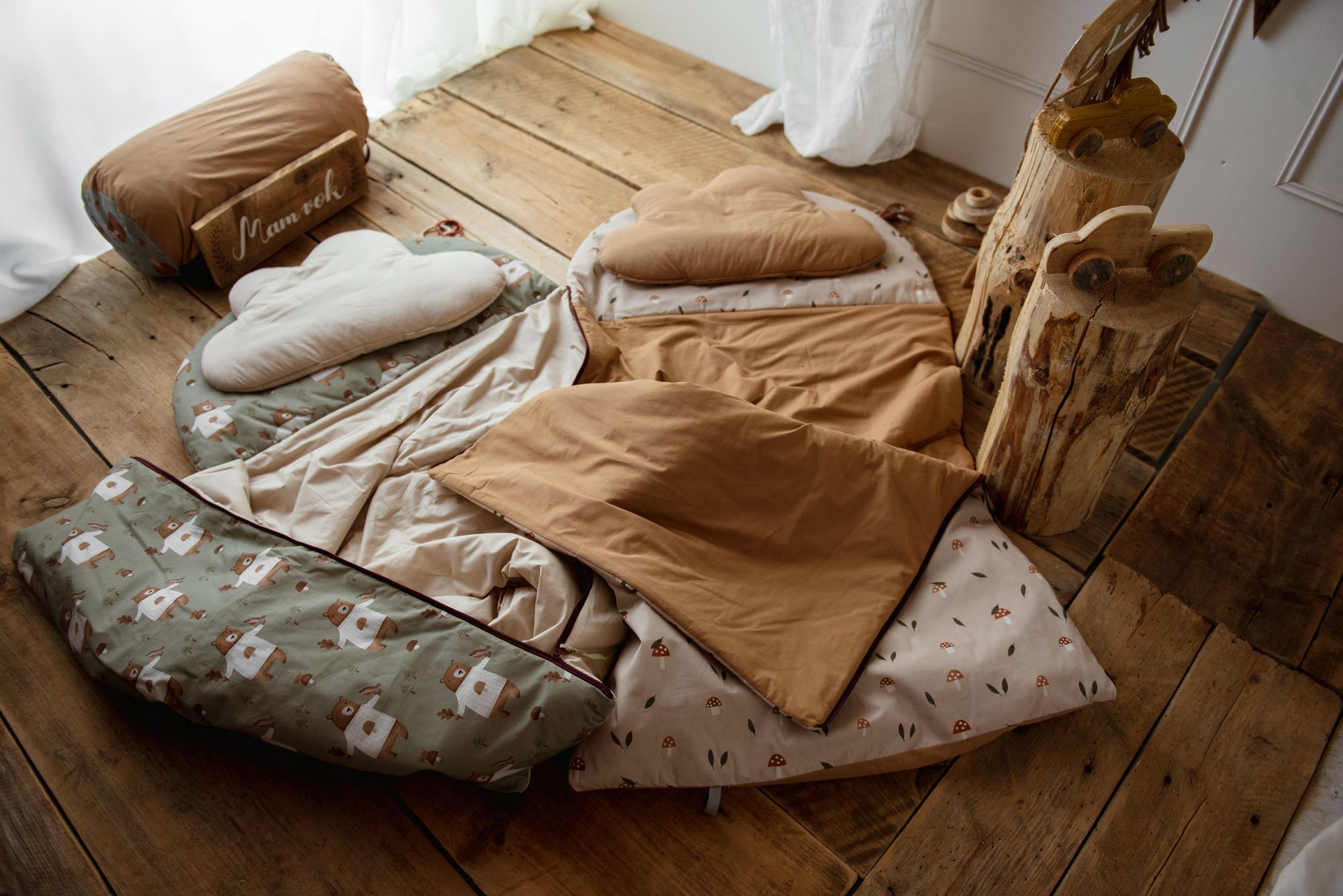 Śpiworek dla dziecka w misie zielony junior 3w1