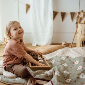 Śpiworek dla dziecka w misie zielony junior 3w1