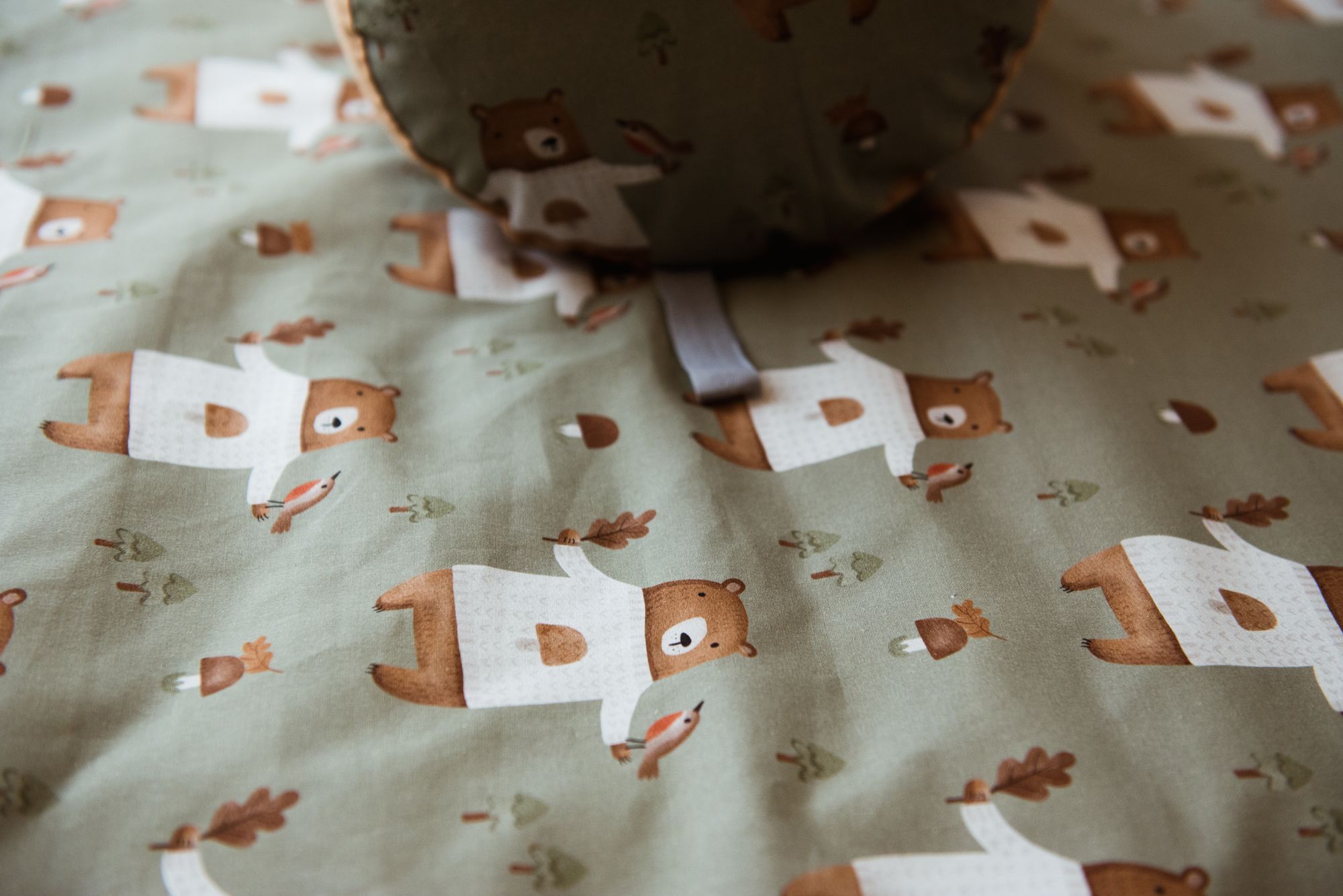 Śpiworek dla dziecka w misie zielony junior 3w1