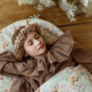 Śpiworek dla dziewczynki w różowe kwiatki junior 5-10lat