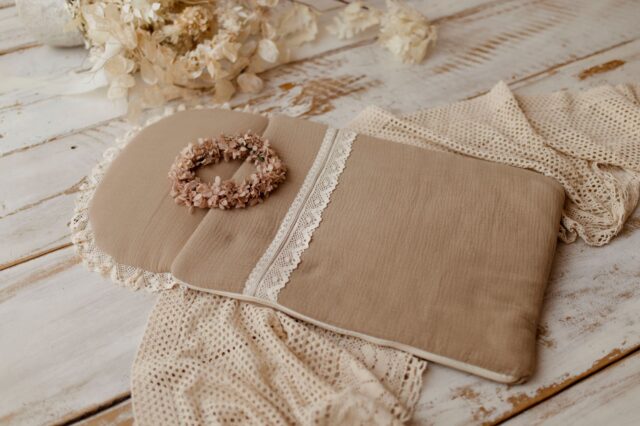 Śpiworek dla niemowlaka brązowy muślinowy bawełna 100%