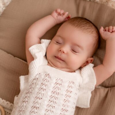 Śpiworek dla niemowlaka brązowy muślinowy bawełna 100% 6-18 miesięcy