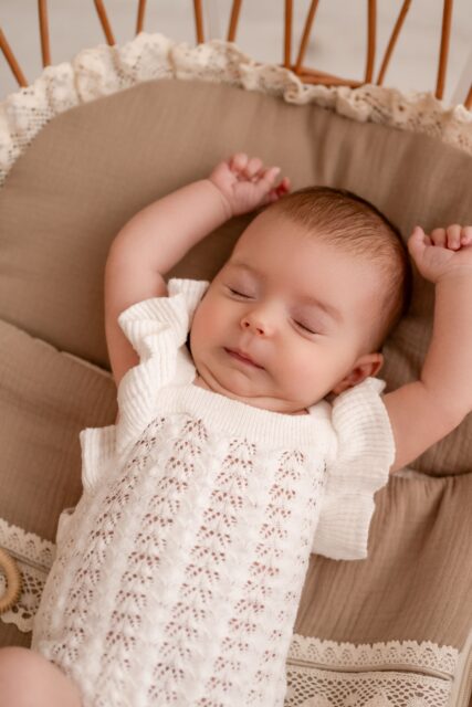 Śpiworek dla niemowlaka brązowy muślinowy bawełna 100%