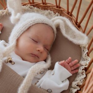 Śpiworek dla niemowlaka brązowy muślinowy bawełna 100%