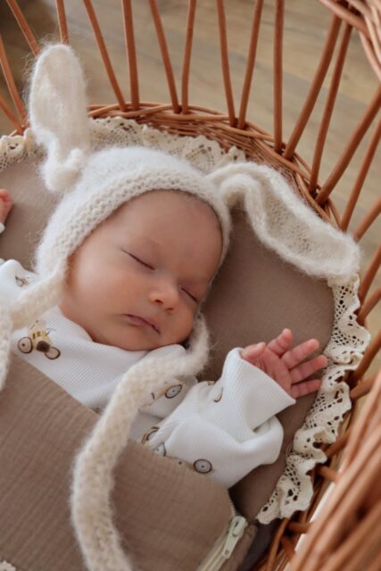 Śpiworek dla niemowlaka brązowy muślinowy bawełna 100%