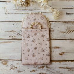 Śpiworek dla niemowląt kwiaty sepia