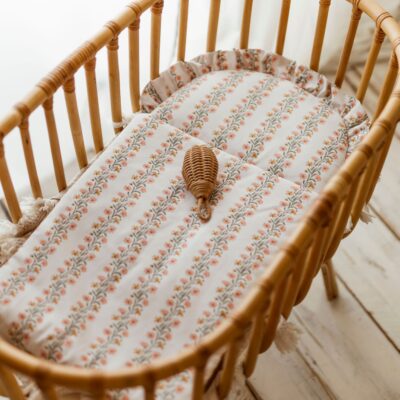 Śpiworek dla niemowląt na lato/zimę 40×75 w kwiatki