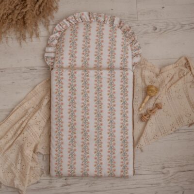 Śpiworek dla niemowląt na lato/zimę 40×75 w kwiatki