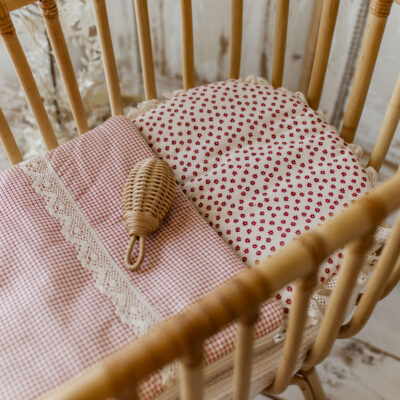 Śpiworek dla niemowląt na zimę/lato różowy w kwiatki