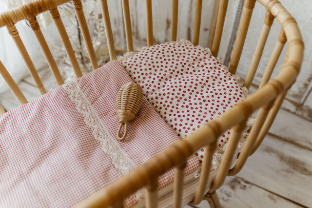 Śpiworek dla niemowląt na zimę/lato różowy w kwiatki