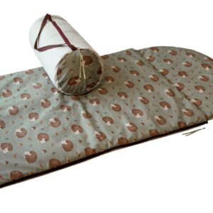 Śpiworek do przedszkola pościel premium bawełniana zestaw 3w1 jeżyki zielone