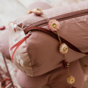 Śpiworek do przedszkola pościel zestaw 3w1 retro kwiatuszki róż