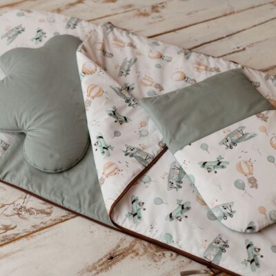 Śpiworek do przedszkola 140cmx75cm lot balonem