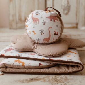 Śpiworek do przedszkola 140×75cm pink dinozaury