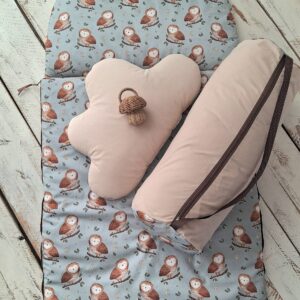 Śpiworek do przedszkola 140×75cm w sowim gaju