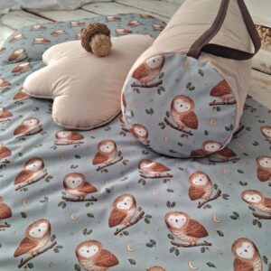 Śpiworek do przedszkola 140×75cm w sowim gaju