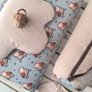 Śpiworek do przedszkola 140×75cm w sowim gaju