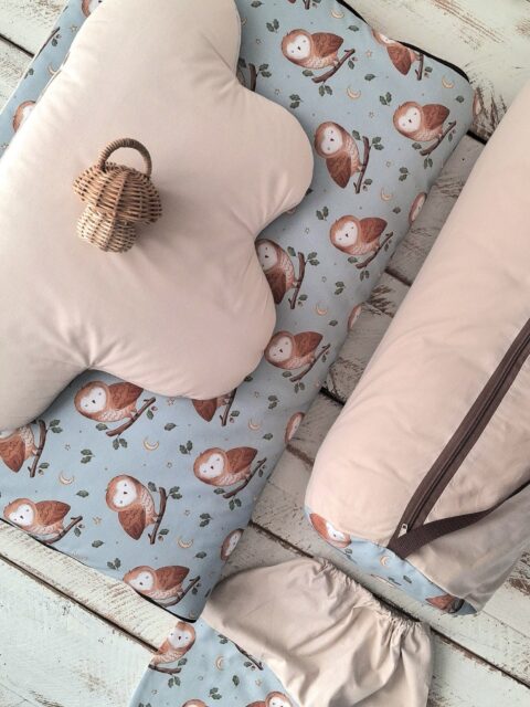 Śpiworek do przedszkola 140×75cm w sowim gaju